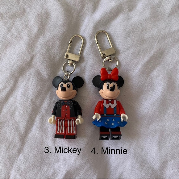 Disney Mickey Minnie mini figure lego keychain | small gift couple items - Picture 2 of 2